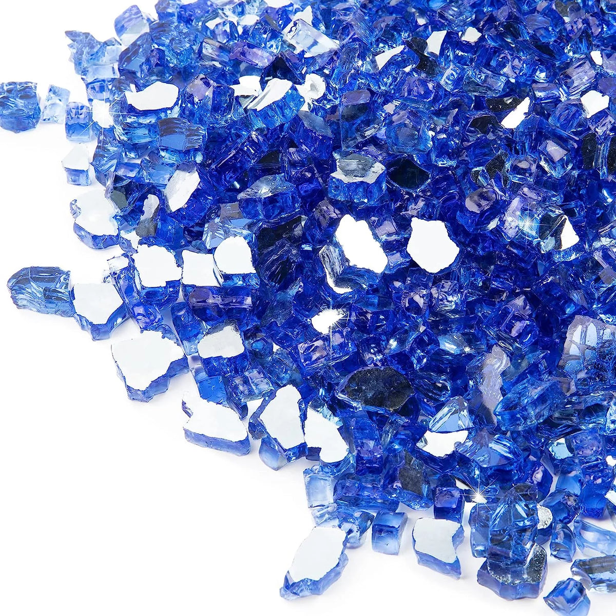 1/4'' Reflective Cobalt Blue Fire Glass Z1358
