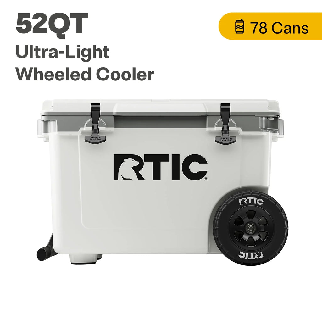 52 QT Wheeled Hard-Sided Ice Chest Cooler E2574