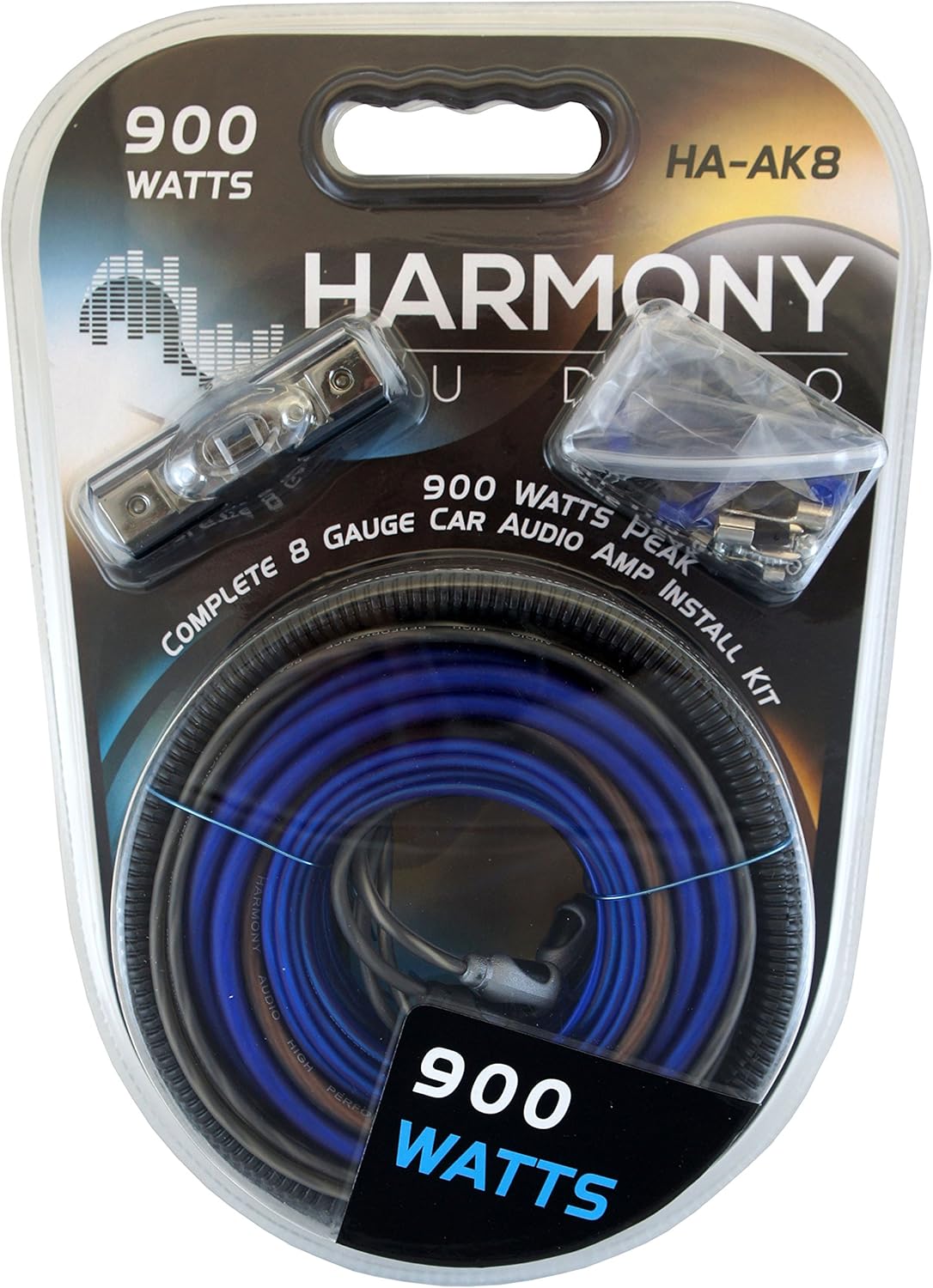 4Ch 800W Sub Amp with Amp Install Kit and RCA Cable R953