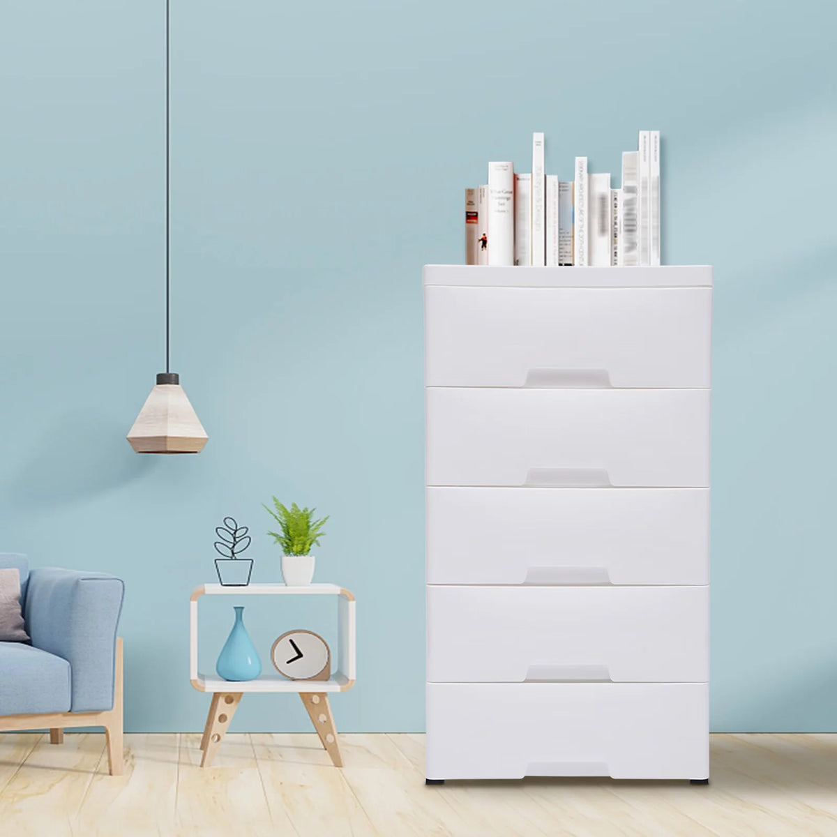 Plastic Stackable Storage Drawers with Wheels N508331