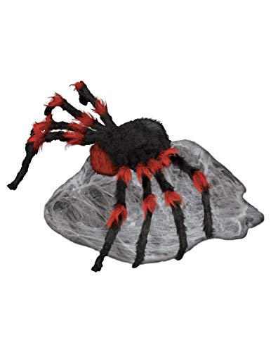 LED Red and Black Jumping Spider Animatronic 21 Inches W47562