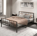 Queen Metal Platform Bed Frame with Headboard and Footboard K516716
