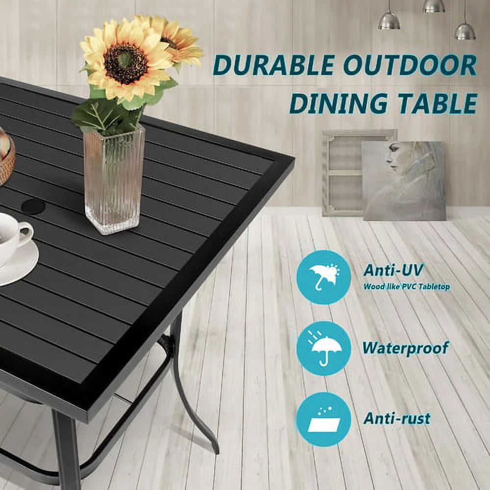5-Piece Outdoor Textile Bar Set with Swivel Bar Stools W26636