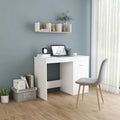 White Computer Desk with Storage Cabinet D907019