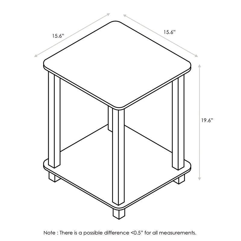 Set of Two Dark Walnut Black End Table G663