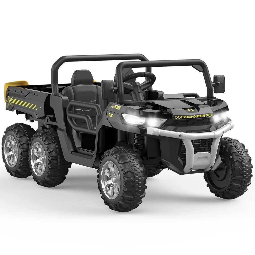 Remote Control Electric UTV, 2 Seater, 6 Wheels Ride On Dump Truck, Blue C4653