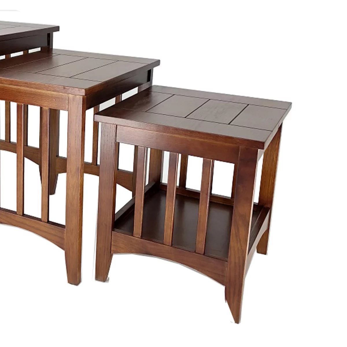 Oak Brown 3 Piece Nesting Table W58772