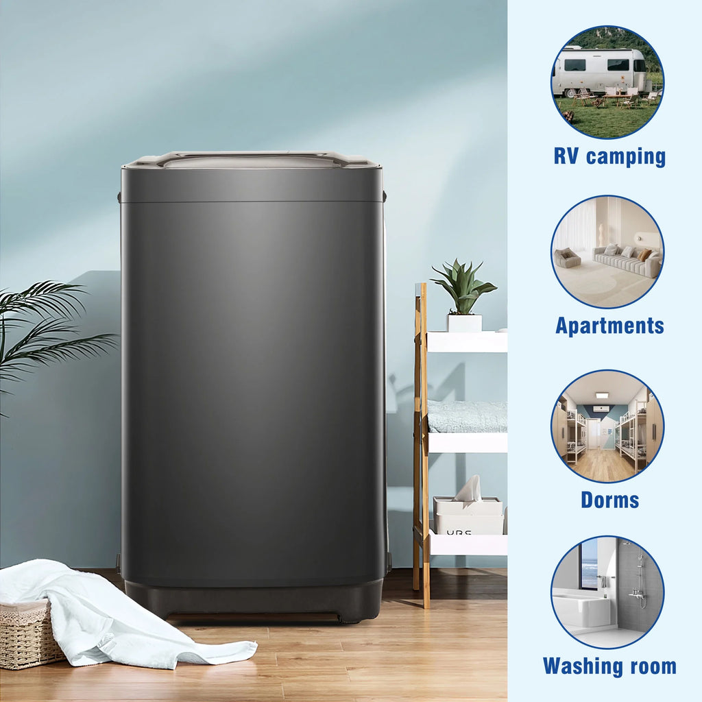 Portable Automatic Washer Machine with Drain Pump 17.6 Pounds W5909
