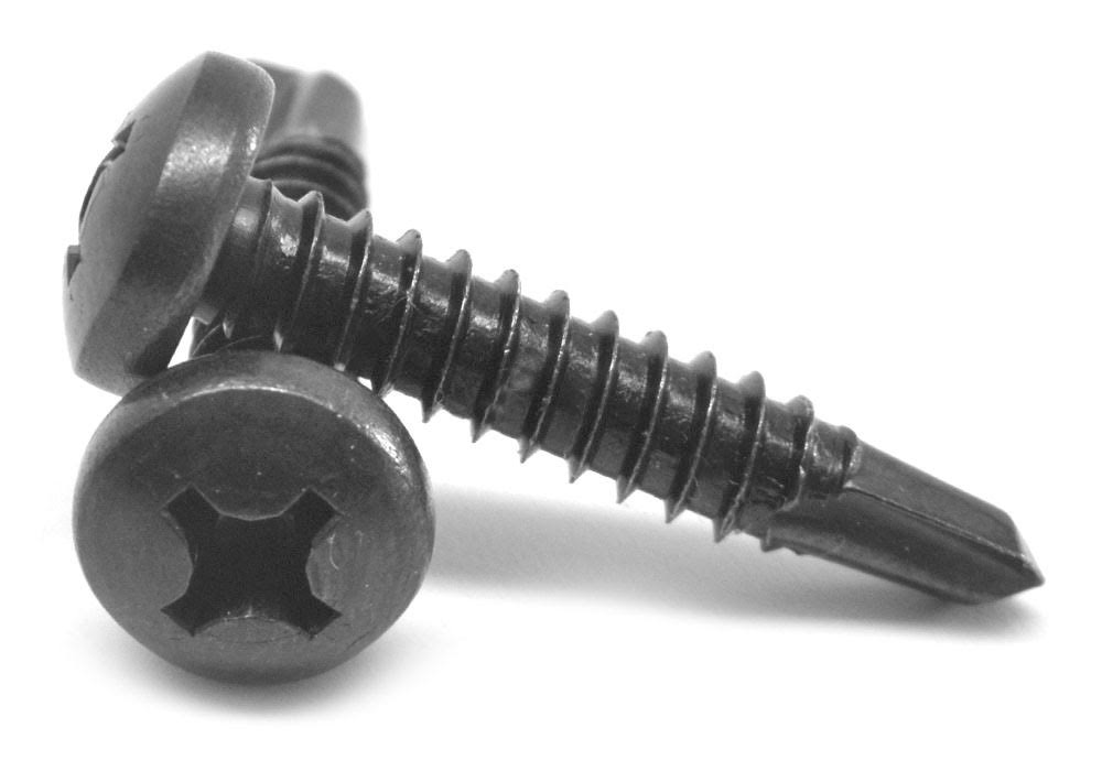 #8-18 x 5/8 Self Drilling Screw Phillips Pan Head Black Oxide Z220910