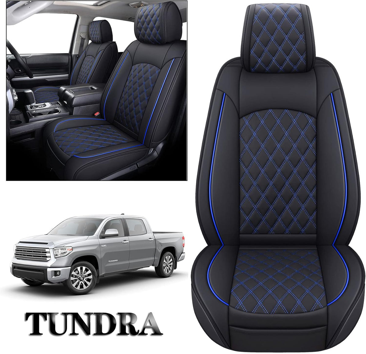 Waterproof Faux Leather Front Seat Covers for Truck C113