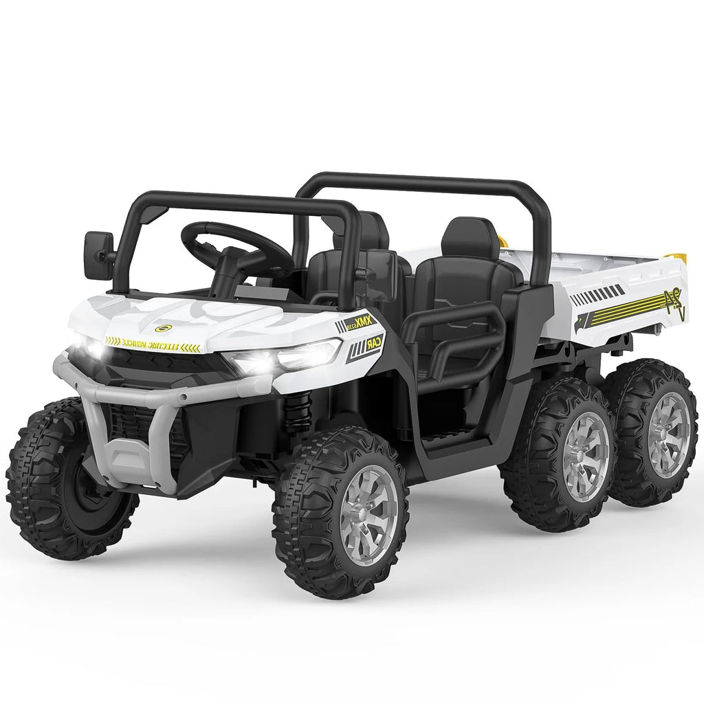 Remote Control Electric UTV, 2 Seater, 6 Wheels Ride On Dump Truck, Blue C4653