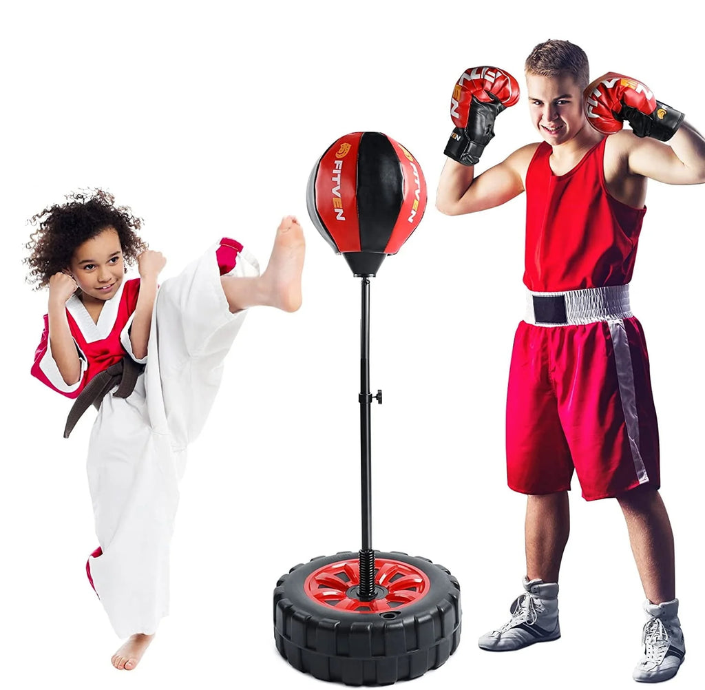 70 In. 205 Lbs. Freestanding Punching Bag with Boxing Gloves X301