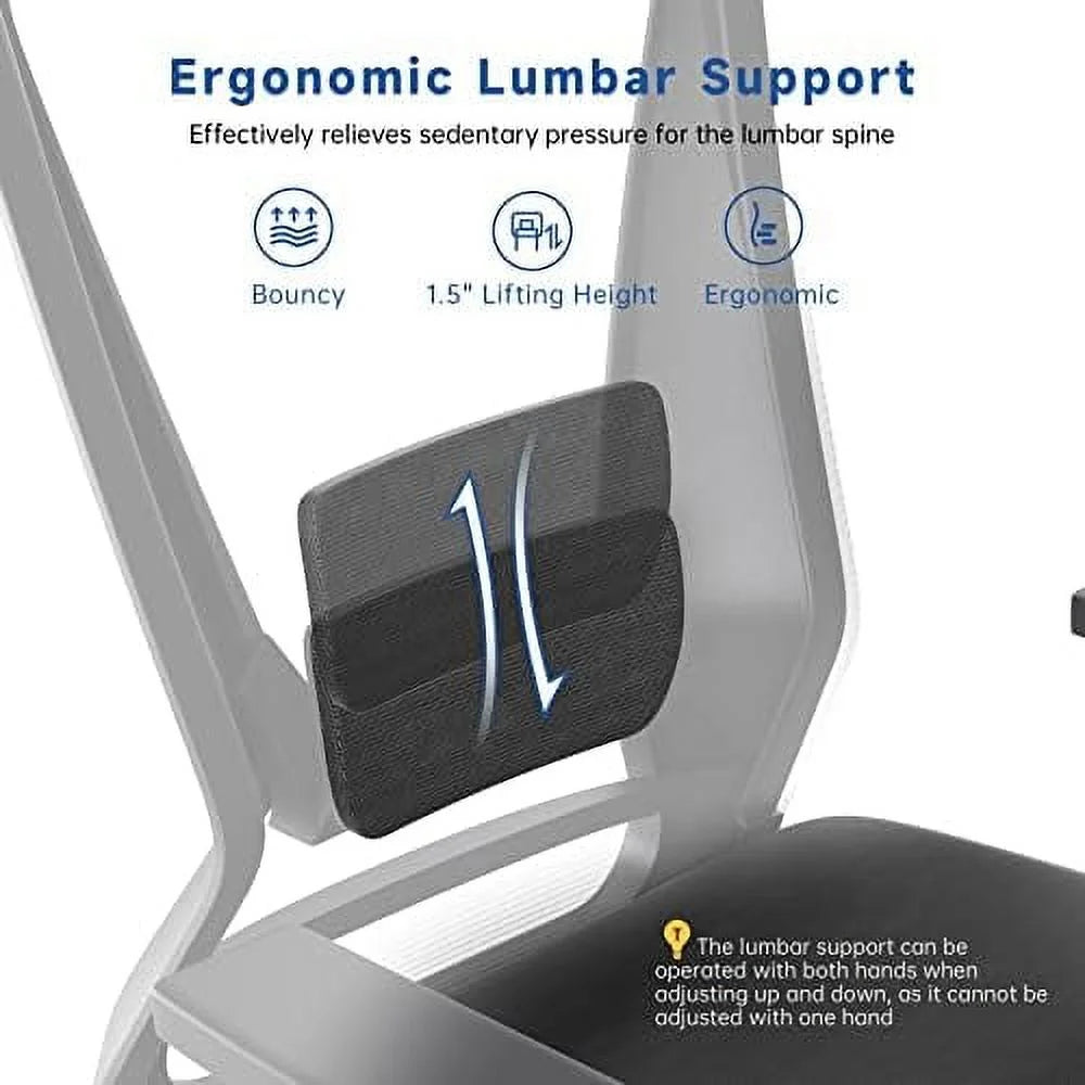 Black Ergonomic Mesh Office Chair with Lumbar Support Q38462