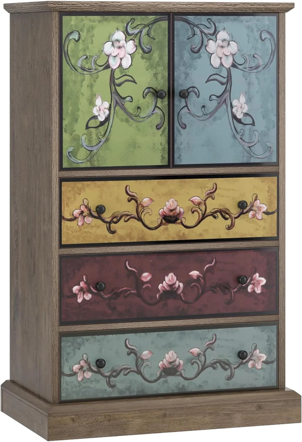 Wood Dresser Chest of Drawers with Doors J90739