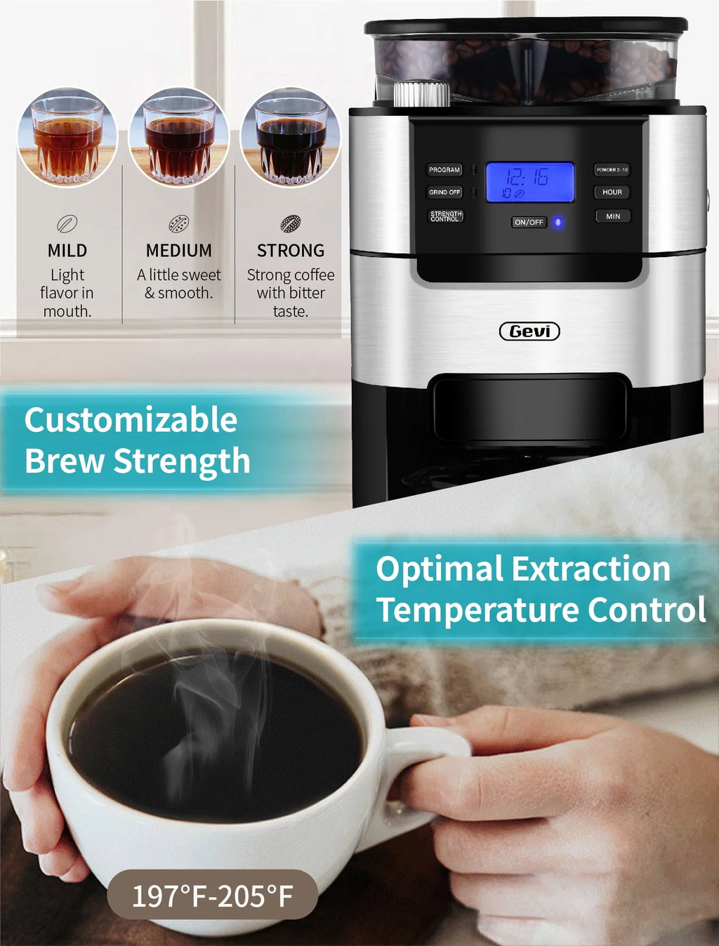 10-Cup Programmable Grind and Brew Coffee Maker P53307