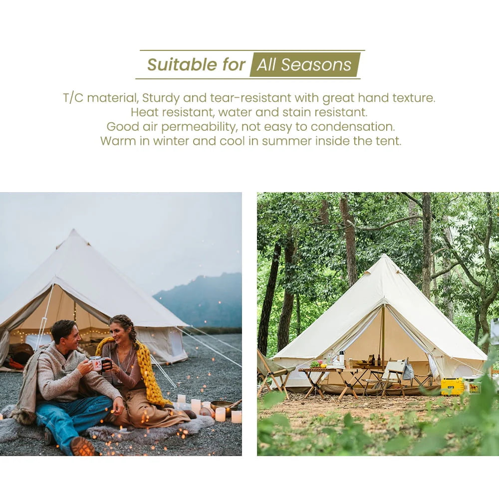 Canvas Bell Tent with Stove Jack 10ft U8815