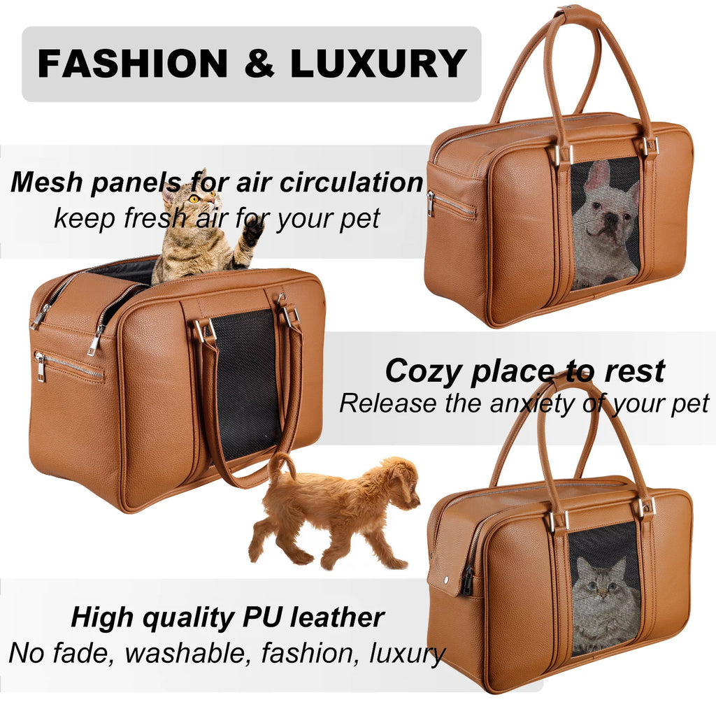 Dog Purse Carrier for Small Dogs with 2 Extra Pockets J705