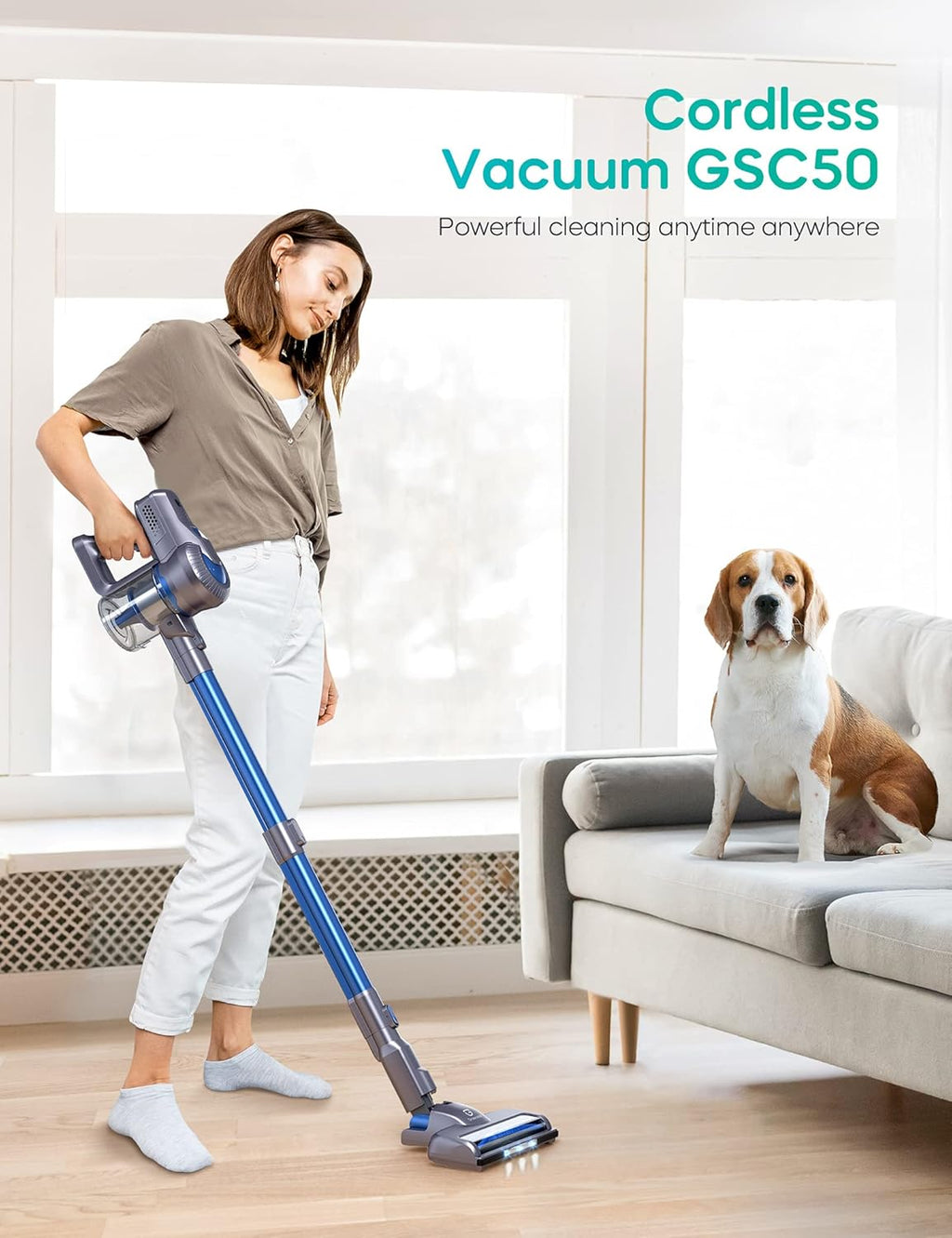 Cordless Stick Vacuum Cleaner 4 in 1 23000PA 200W T8634