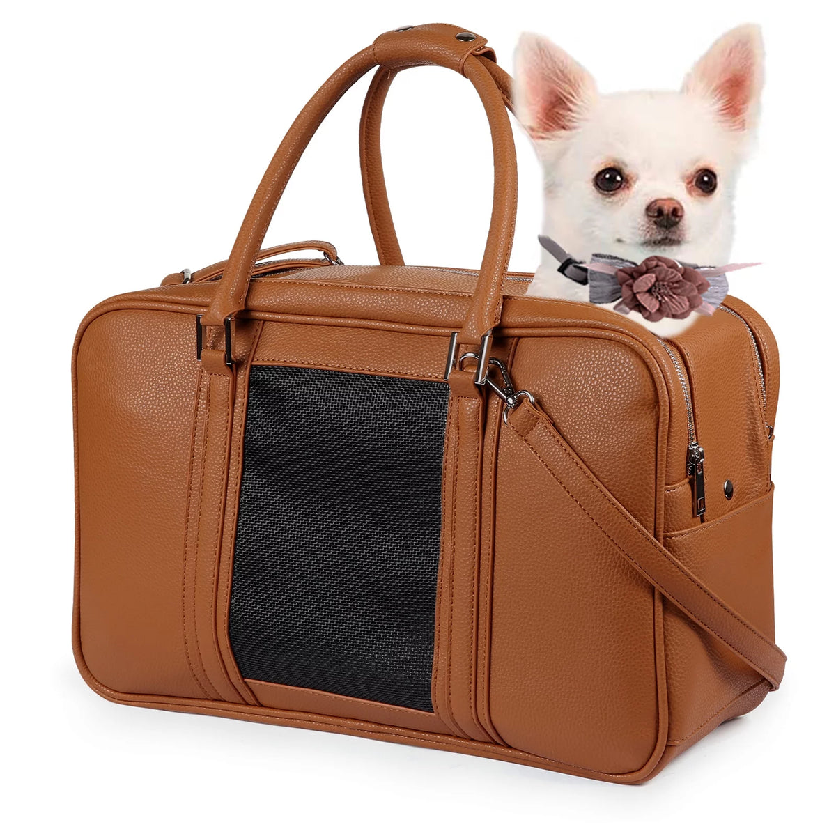 Dog Purse Carrier for Small Dogs with 2 Extra Pockets J705