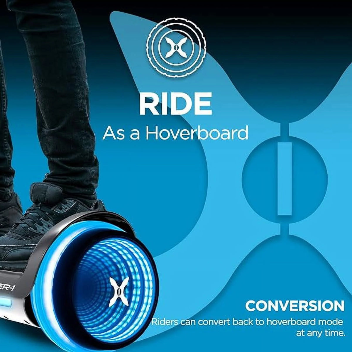 Black Hoverboard and Kart Combo A465