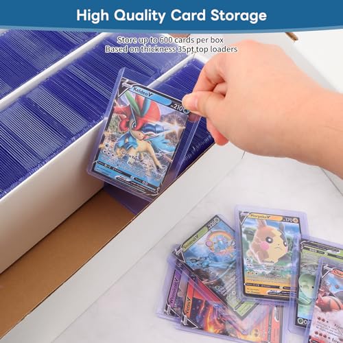 6 Pack White Trading Card Storage Box S870