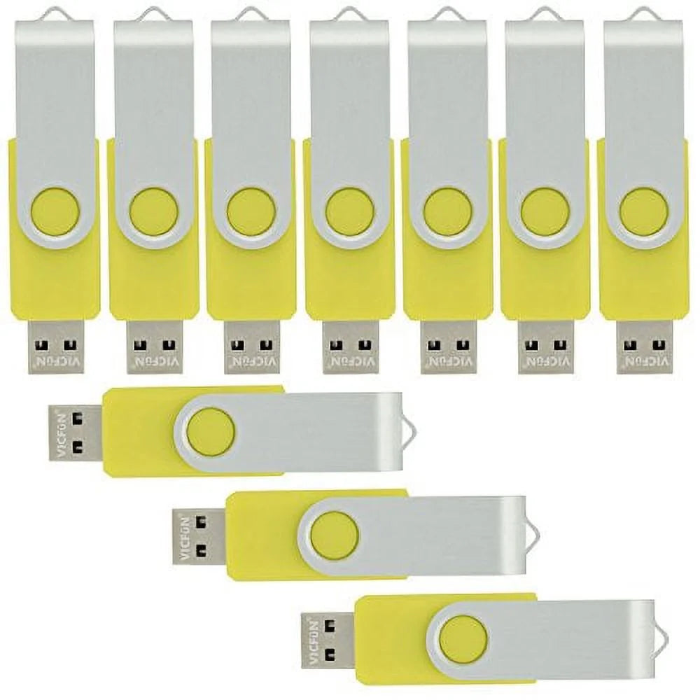 10pcs 2GB USB 2.0 Flash Drives Yellow F72392