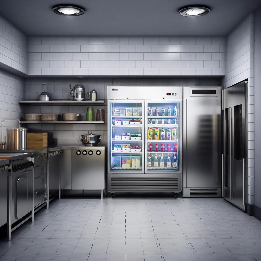 54" 2 Glass Door Display Refrigerator with 42.2 cu. ft. Capacity X95739
