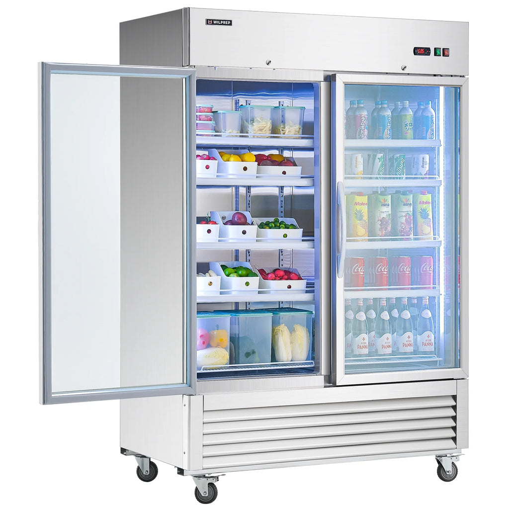 54" 2 Glass Door Display Refrigerator with 42.2 cu. ft. Capacity X95739