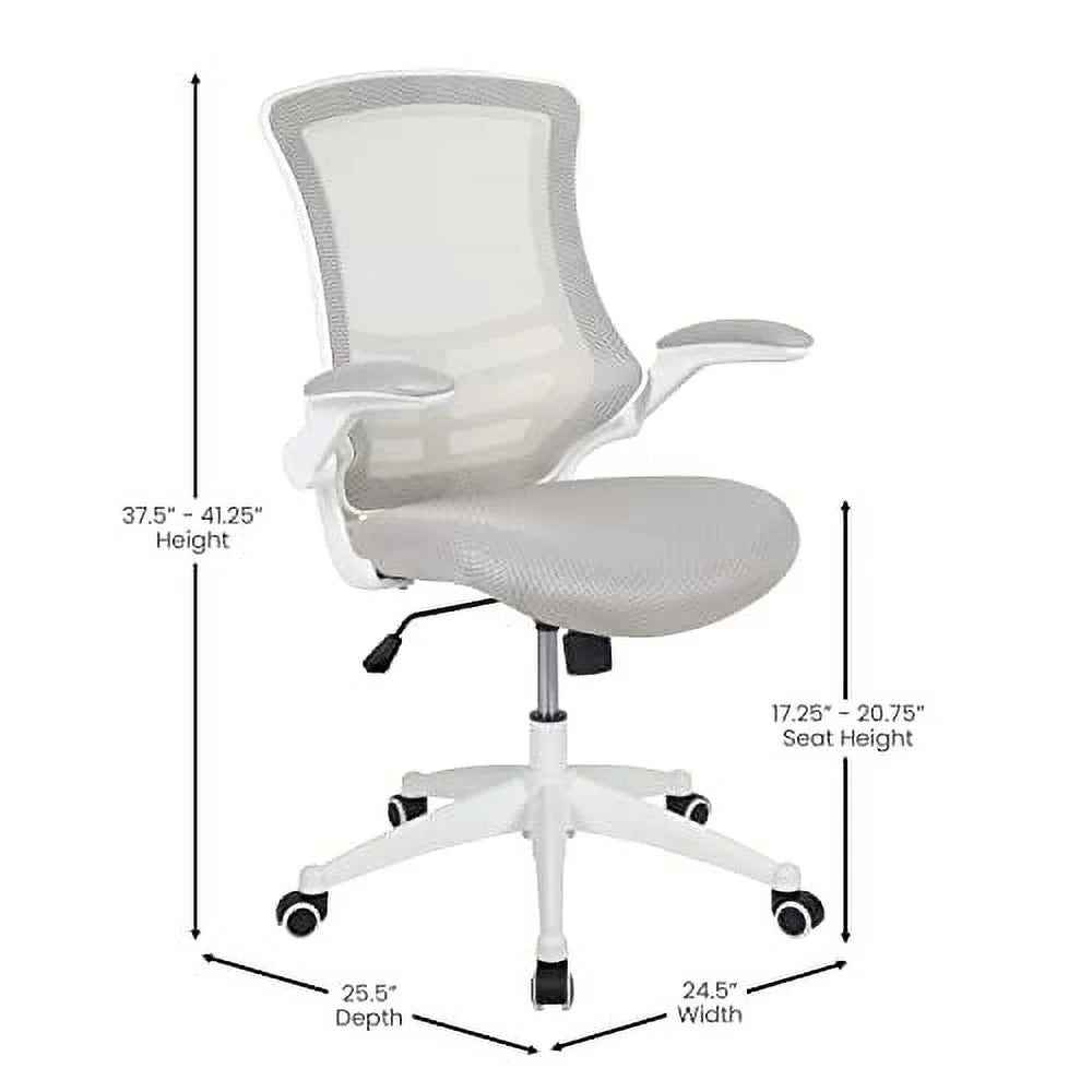Ergonomic Mid-Back Gray Mesh Office Chair B19472