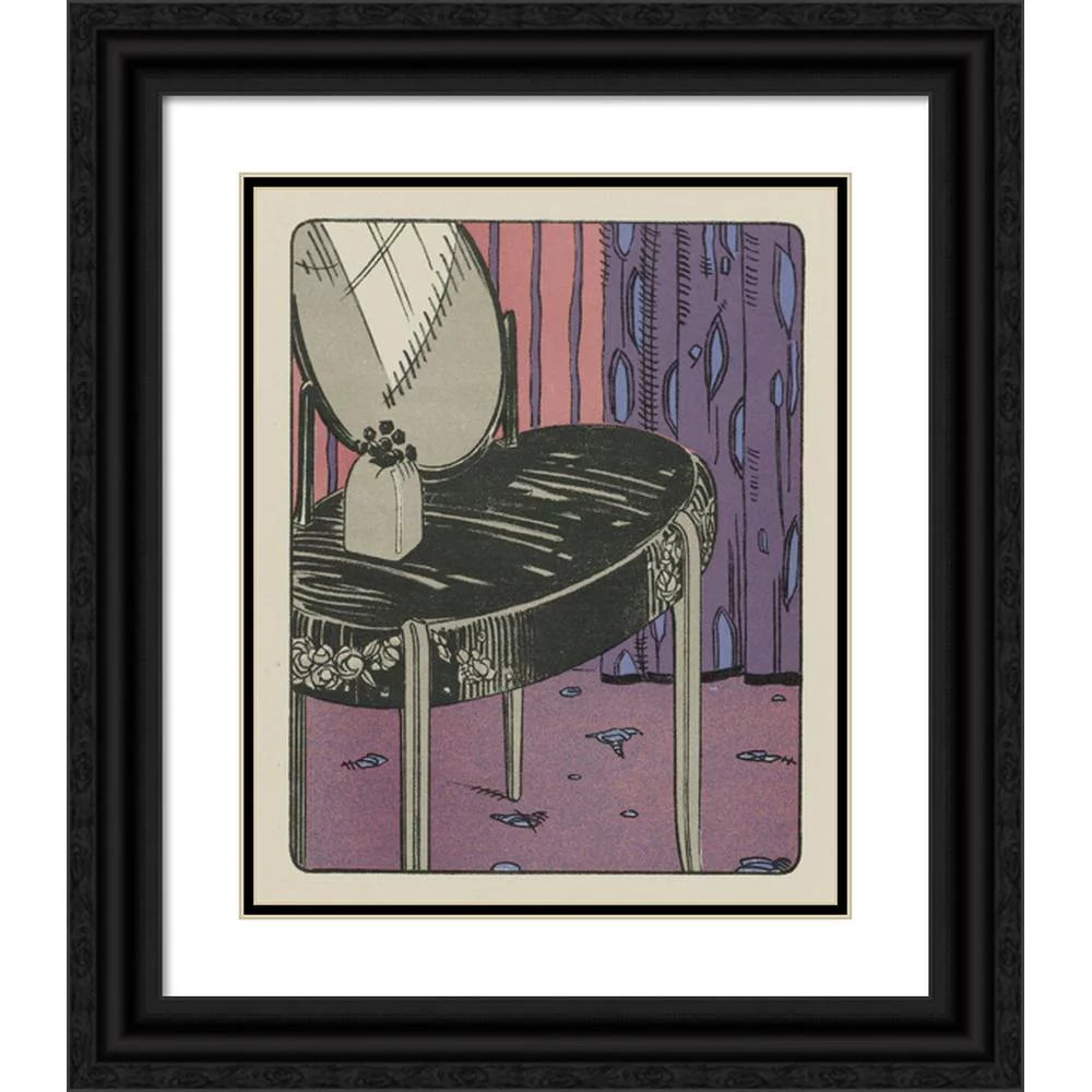 Black Ornate Framed Art Print W136