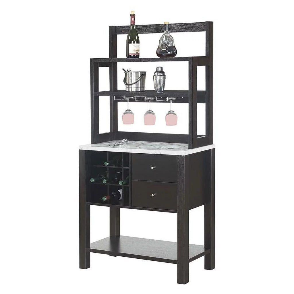 Espresso Wood Finish Serving Bar F58905