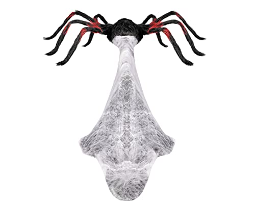 LED Red and Black Jumping Spider Animatronic 21 Inches W47562