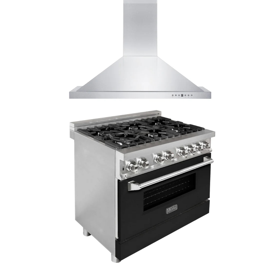 36 Range Black Matte Range Hood A962