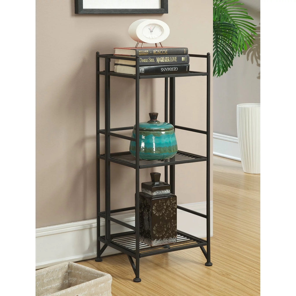 Folding 3 Shelf Metal Bookcase O9974
