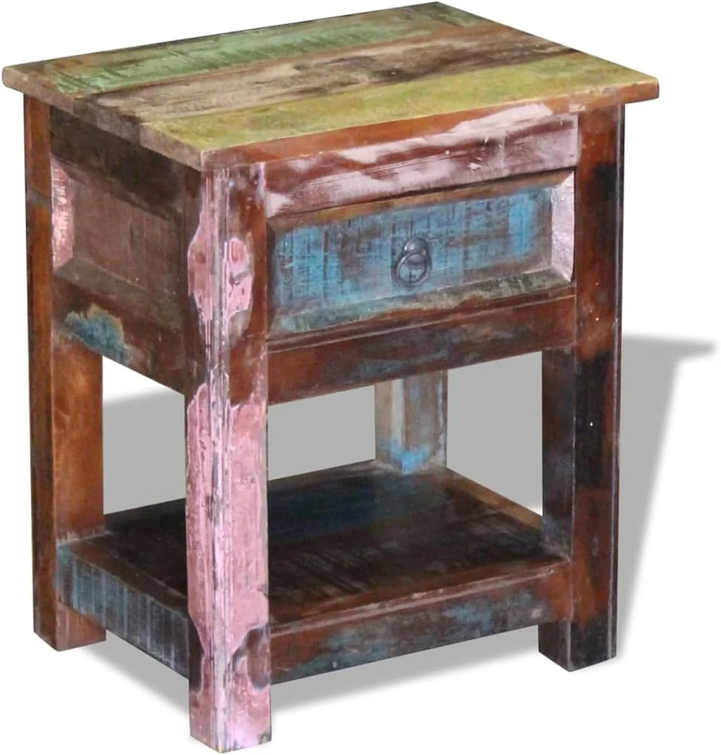 Reclaimed Wood Nightstand with Drawer K638538