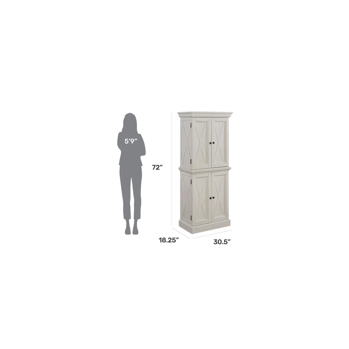 Off White Wood Pantry A802355