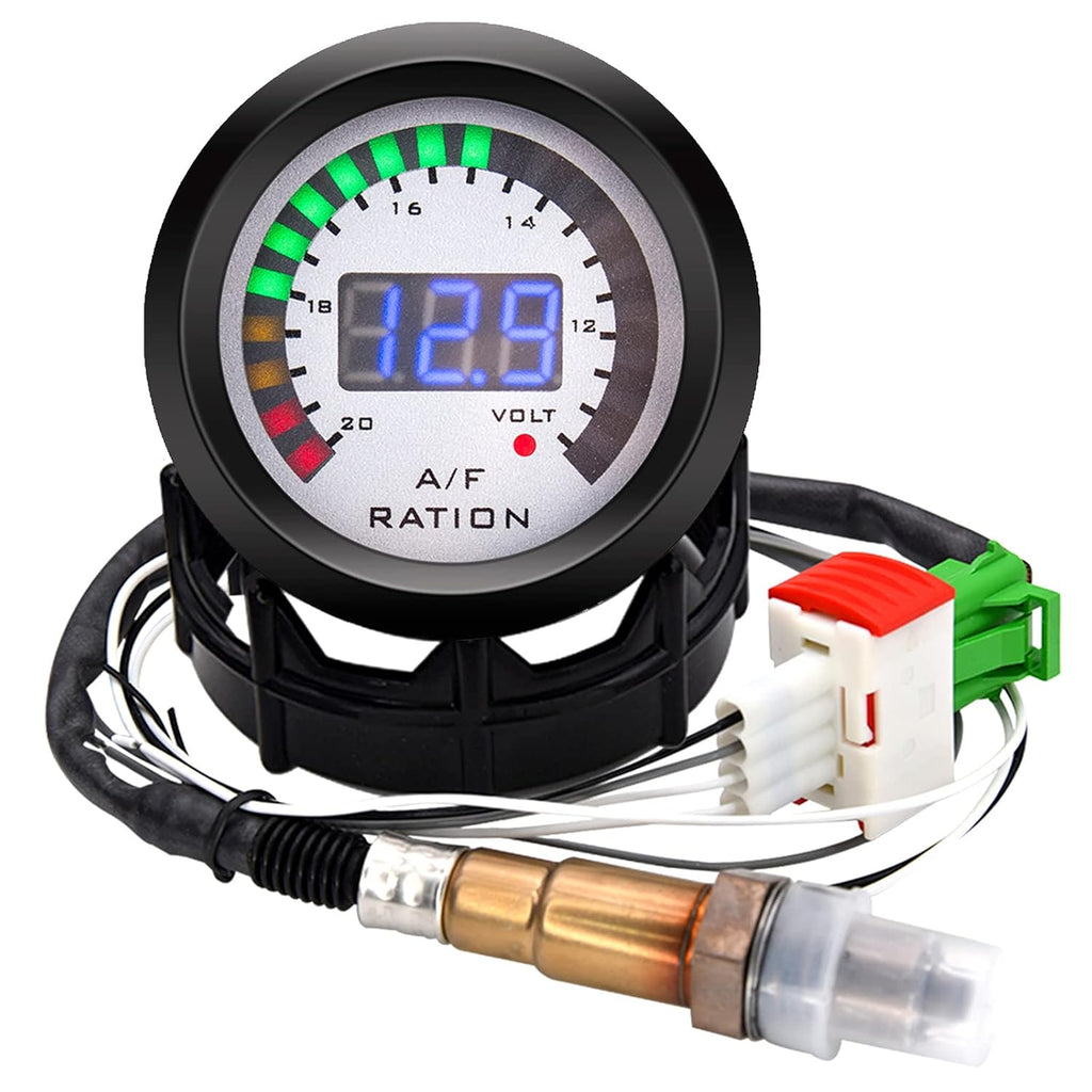 52mm LED Digital Air/Fuel Ratio Gauge with Narrowband O2 Oxygen Sensor Pack of 2 T385099