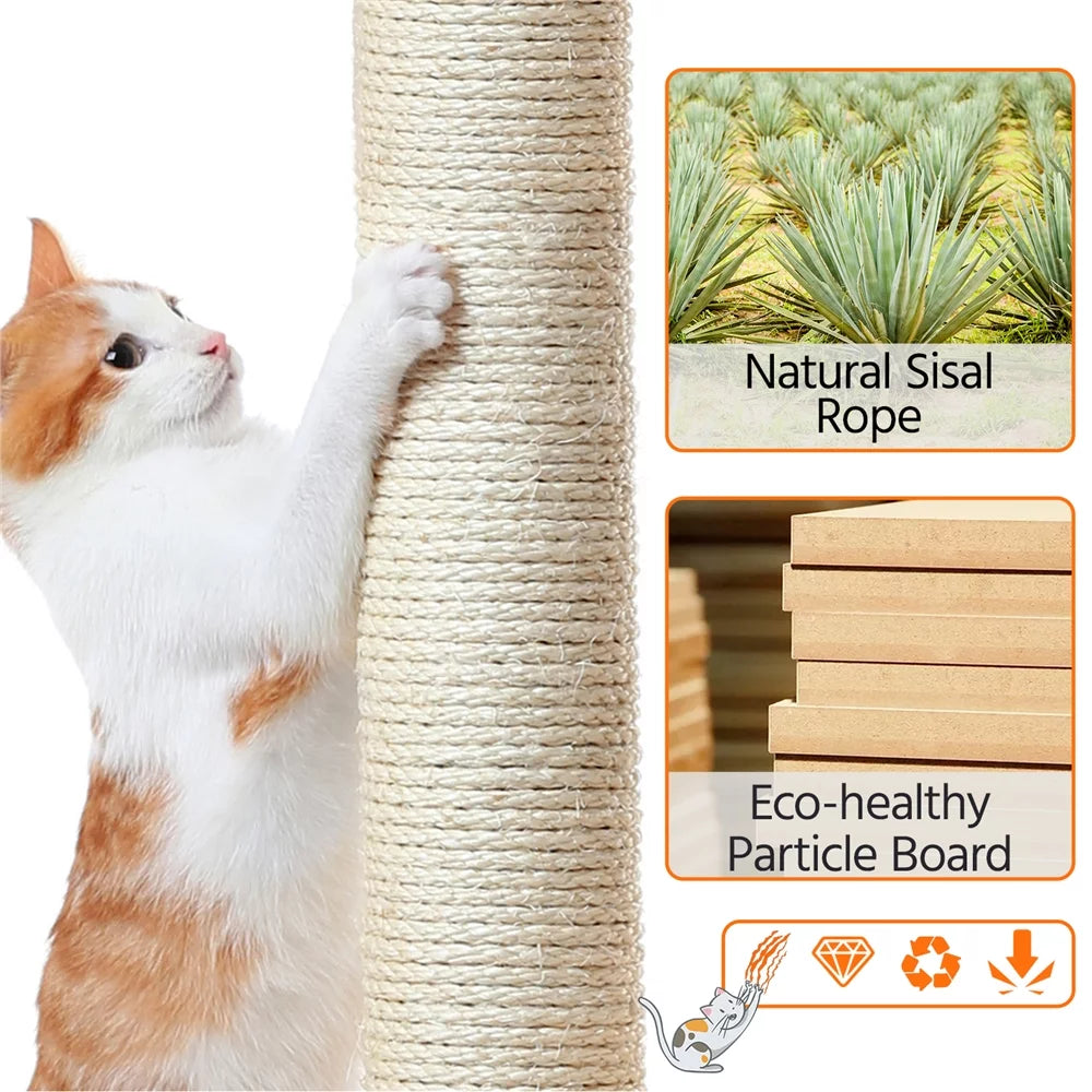 Dark Gray Cat Tree Tower with Condo and Perches L6177