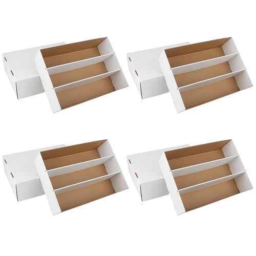 6 Pack White Trading Card Storage Box S870