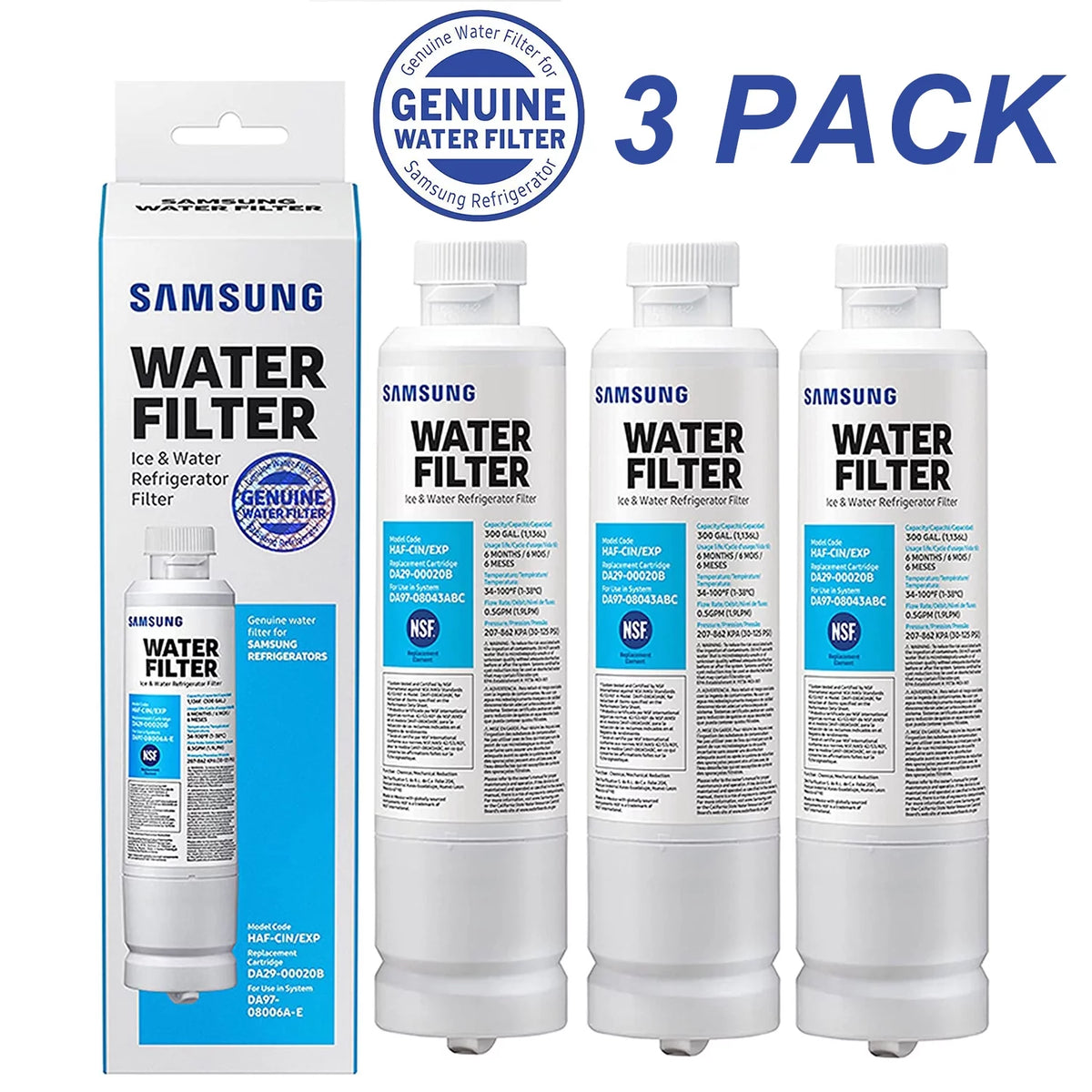 Refrigerator Water Filter 3 Pack F94697