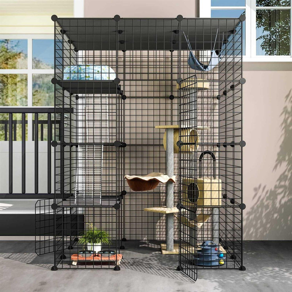 Outdoor Cat House Enclosure with Large Enter Door R773519
