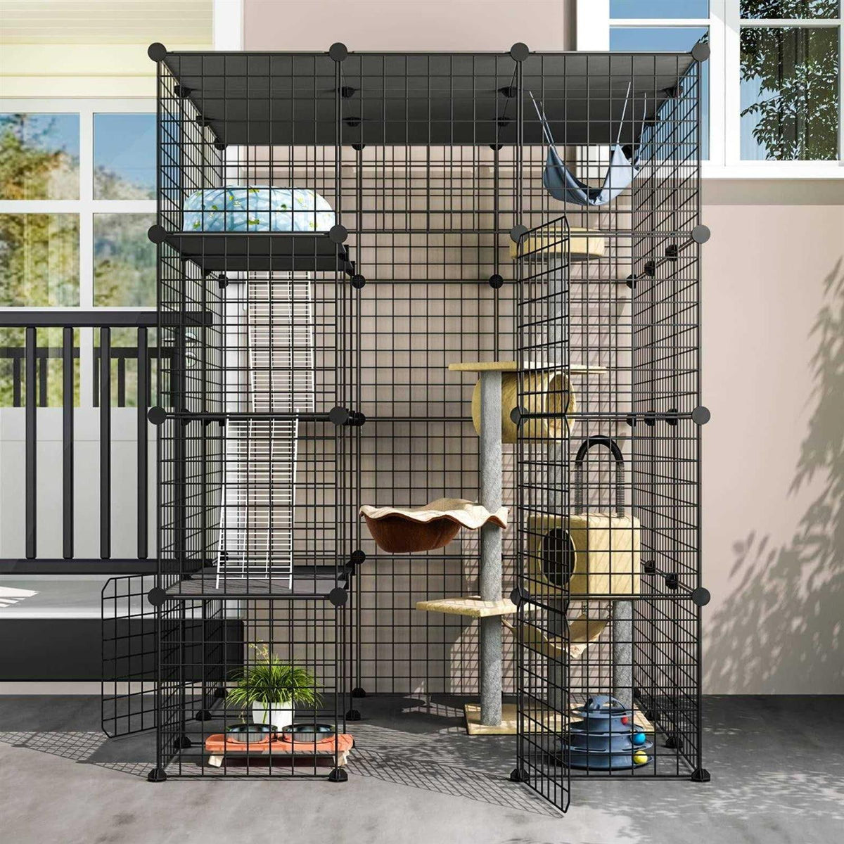 Outdoor Cat House Enclosure with Large Enter Door R773519