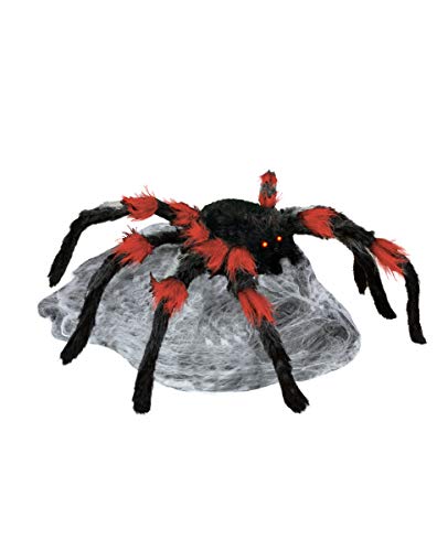 LED Red and Black Jumping Spider Animatronic 21 Inches W47562