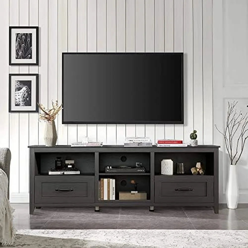 Black TV Stand with Drawers for up to 80" TV P36507