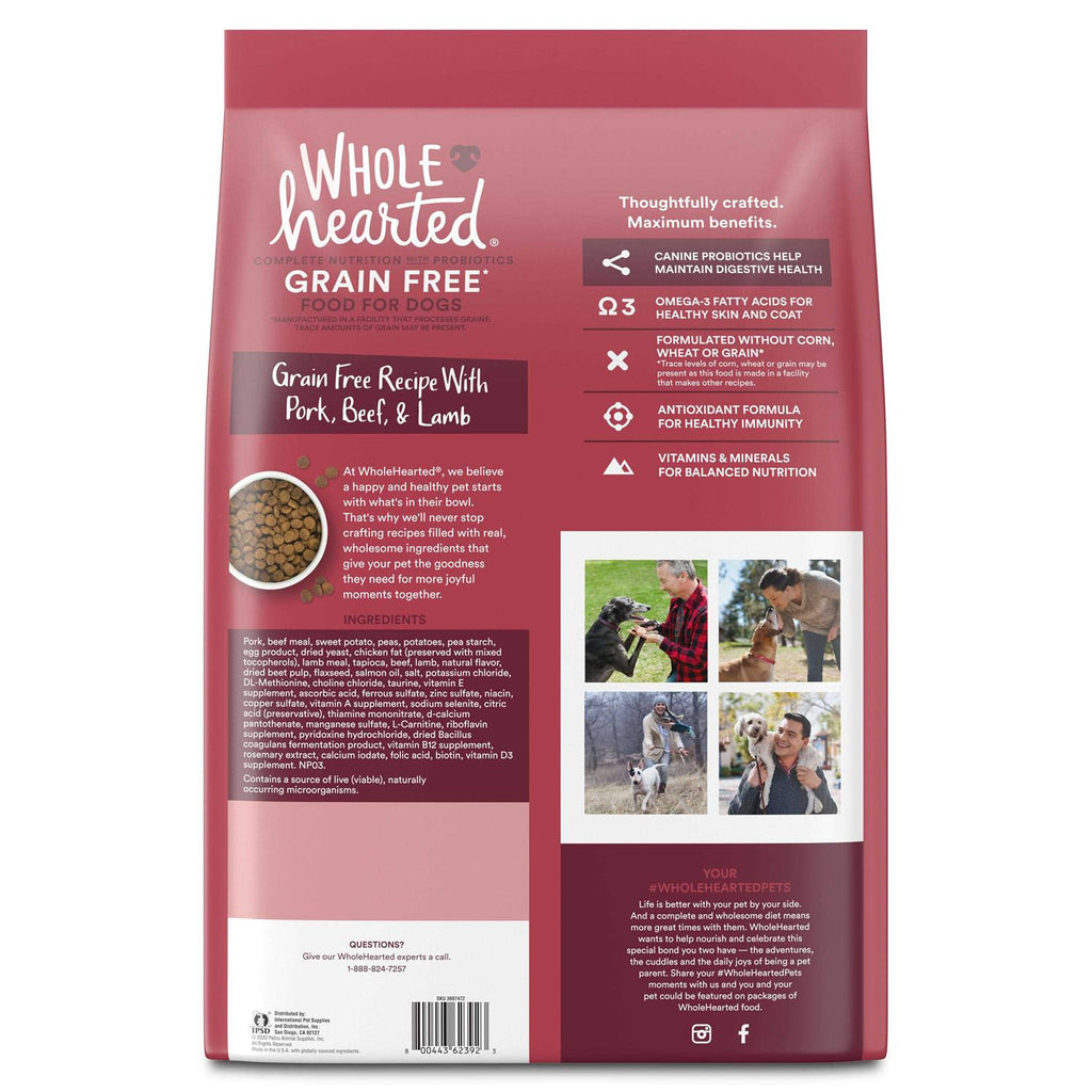 Grain Free Pork Beef & Lamb Recipe Dry Dog Food L3597