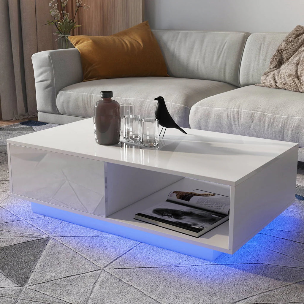 White High Gloss 4 Drawer Coffee Table Y964