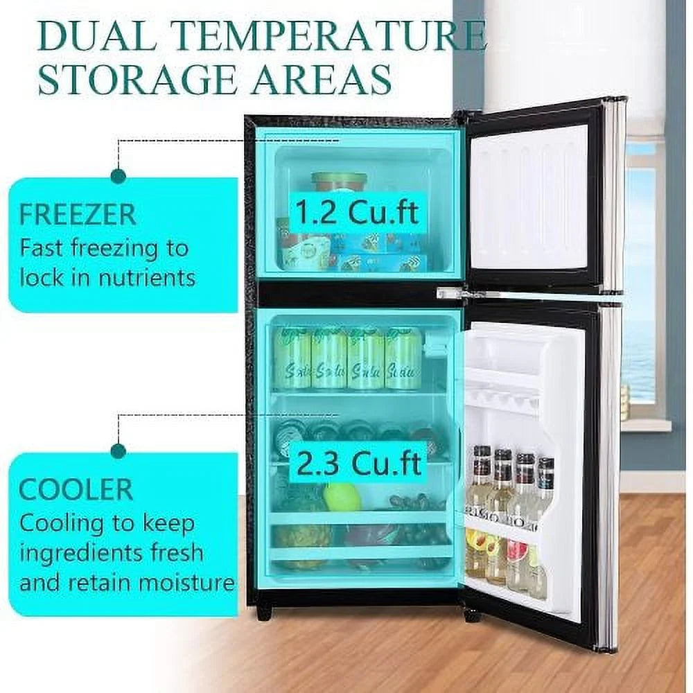 3.5 Cubic Feet Mini Fridge with Freezer and 2 Door I3191