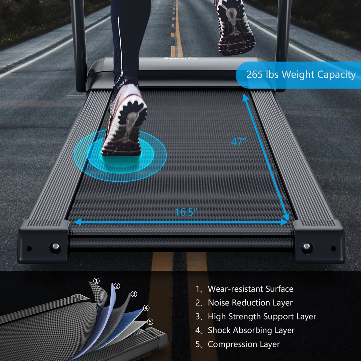Folding Electric Treadmill F540877