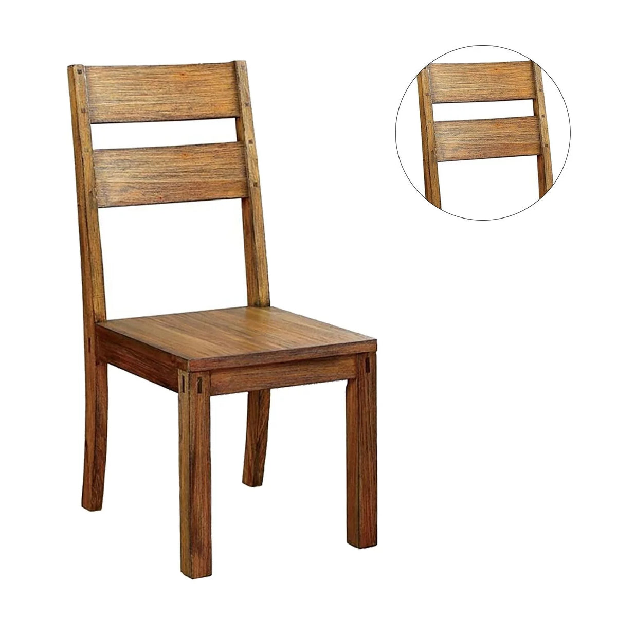 Set of 2 Dark Oak Side Chairs Q8927