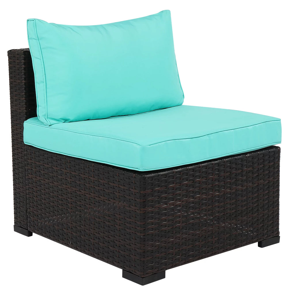 7 Pieces Wicker PE Rattan Sectional Sofa B413158
